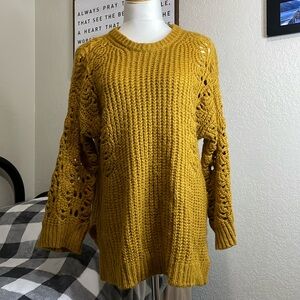 Anthropologie (Pilcro) mustard color sweater size xs oversized